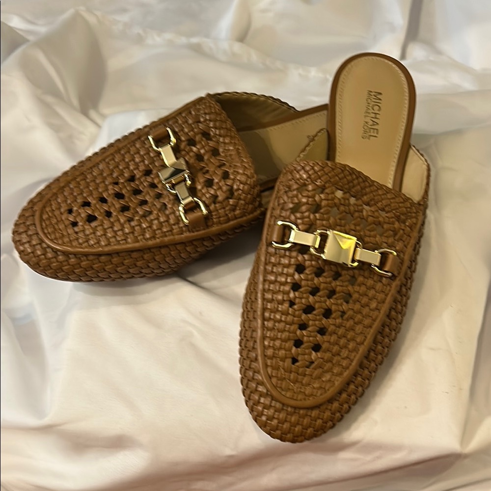 Michael Kors Brown Woven Women's Loafers